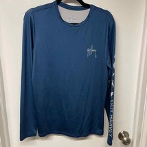 Guy Harvey Blue Long Sleeve Dry Fit Stretch T-Shirt Mens Size Small Swordfish - £14.08 GBP