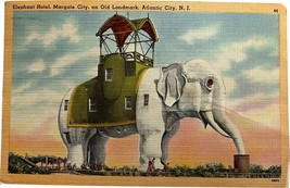 Elephant Hotel, Margate City, Atlantic City, New Jersey, vintage postcard 1949 - £9.01 GBP