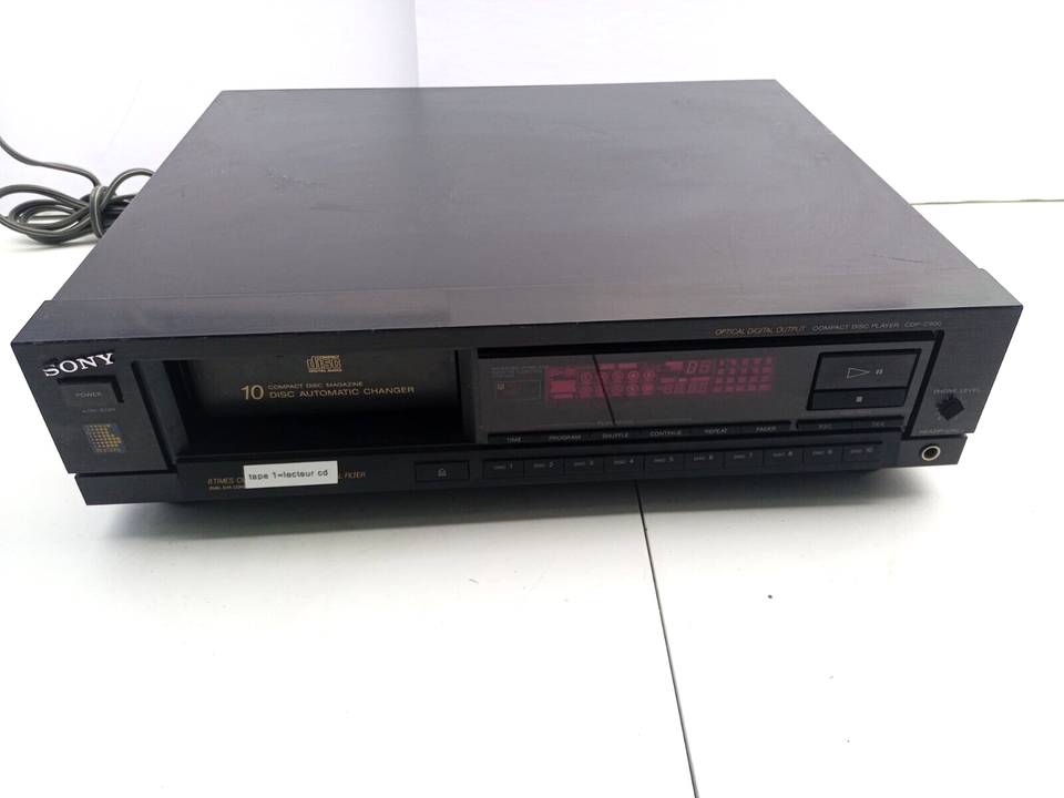*UNTESTED BUT POWERS ON* SONY CDP-C900 10 CD COMPACT DISC PLAYER CHANGER... - $43.80