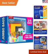 Pack of 25 Jumbo 3.5 Gallon Resealable Freezer Bags - Perfect for Food &amp;... - $36.50