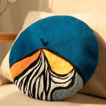 COIOCIOUD Autumn Winter New  Design Handmade  Felt Painter Hat Japanese Retro Be - $83.84