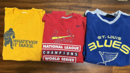 Combo Lot of 3 Men’s St. Louis Blues Tees 2pc and 1pc St. Louis Cardinals - $8.55