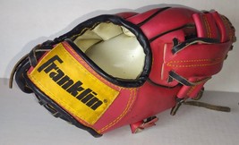 Franklin Baseball Glove Red Field Master Leather Laced 4609 Youth RHT 9&quot; - $14.24
