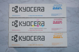 3 New OEM Kyocera TASKalfa7052ci, 7353ci, 8052ci, 8353ci TK-8737 CMY Toners - £279.11 GBP