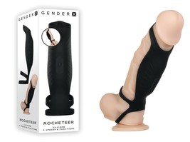GENDER X ROCKETEER VIBRATING PENIS SHEATH RECHARGEABLE C RING COUPLES VIBRATOR - £34.24 GBP