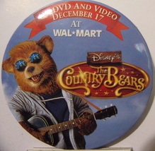 Disney&#39;s Country Bears pinback-3&quot; Round-EX - $5.00