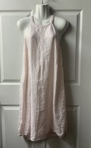 St Tropiz West  Sleeveless Halter Linen Dress Womens Size Medium Light Pink EUC - £19.60 GBP