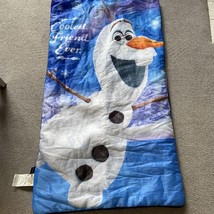 Disney Frozen Olaf Figure Roll Up Slumber Bag 54&quot; x 30&quot; Nap Mat Sleeping... - $14.85