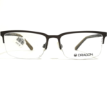 Dragon Gafas Monturas DR2014 073 Marrón Rectangular Borde Medio 55-17-145 - $92.86