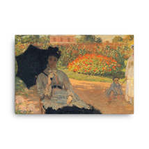 Claude Monet Camille Monet on a Garden Bench, 1873.jpeg Canvas Print - $99.00+