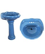 Mexican Pedestal Sink  Roman Style Handcrafted Ceramic - Splash Adriatic... - €774,46 EUR