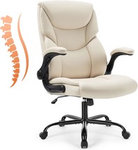 Sweetcrispy Computer Gaming Chair, Ergonomic High Back Heavy Duty Task, Cream - £99.57 GBP