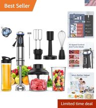 Immersion Blender 8 in 1 Hand Blender Max 1000W Heavy Duty Motor, 16 Spe... - $101.59