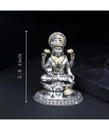 2D 925 Real  Solid Sterling Silver Oxidized Laxmi idol religious Diwali ... - €197,52 EUR