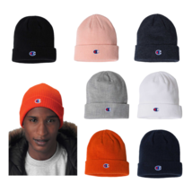 CHAMPION Knit Beanie - Ribbed Winter Hat - Outdoor Toboggan Ski Sports S... - $9.99