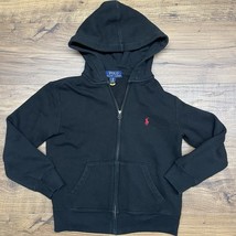 Polo Ralph Lauren Sweatshirt Youth Boys Small (8) Black Full Zip Hooded ... - $371.04 MXN