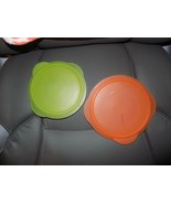 Tupperware Flat Out Collapsible Orange/Green Bowl with Lid 5453A-B,5452A... - $43.17 CAD