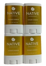 4X Native Limited Sugar Cookie Deodorant Mini Travel Size .35 Oz. Each - £15.88 GBP