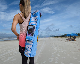 Recycled Yoga Bag Unisex Blue Upcycled Yoga Mat Bag Ecofriendly Yoga Pil... - $20.00