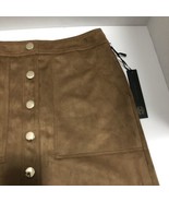 House of Harlow 1960 Faux Suede Brown button down Mini Skirt size Small ... - $799.42 MXN