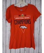 Majestic Denver Broncos 2015 AFC Champions Womens Fitted Shirt Top Size ... - £11.32 GBP