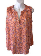 PaperMoon Stitch Fix coral floral tank size Large NWT - $19.42