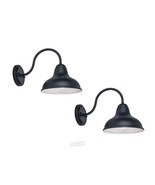 Project Source Barn light 2-Pack 1-Light 9.45-in Black Outdoor Wall Ligh... - $37.99