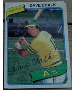 Dave Chalk, A&#39;s,  1980  #261 Topps Baseball Card,  GOOD CONDITION - £0.77 GBP