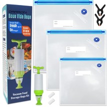 Sous Vide Bags 20Pack Kit, 3 Sizes Sous Vide Bag Kit With Pump-15 Bpa Free Reusa - £22.37 GBP