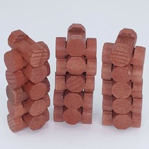 30 Lincoln Logs Red Wood 1 Notch 1 1/2 Round Logs Replacement Parts Pieces - £2.95 GBP
