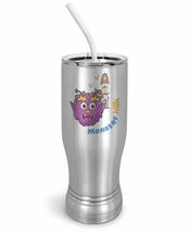 PixiDoodle Purple Monster Insulated Coffee Mug Tumbler with Spill-Resistant Slid - £26.85 GBP+