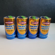 Vintage Ray-O-Vac Super Cell Heavy Duty C Batteries for Display Lot Of 4 - £15.68 GBP