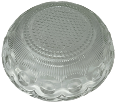 Vintage Hobnail Clear Pressed Glass Serving Bowl 8.5" Cameo With Scalloped Edge image 7