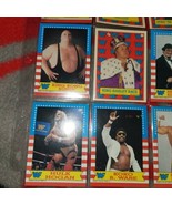 Vintage 1987 Topps WWF cards &amp; stickets lot of 9, Hulk Hogan, Macho Man,... - £19.38 GBP