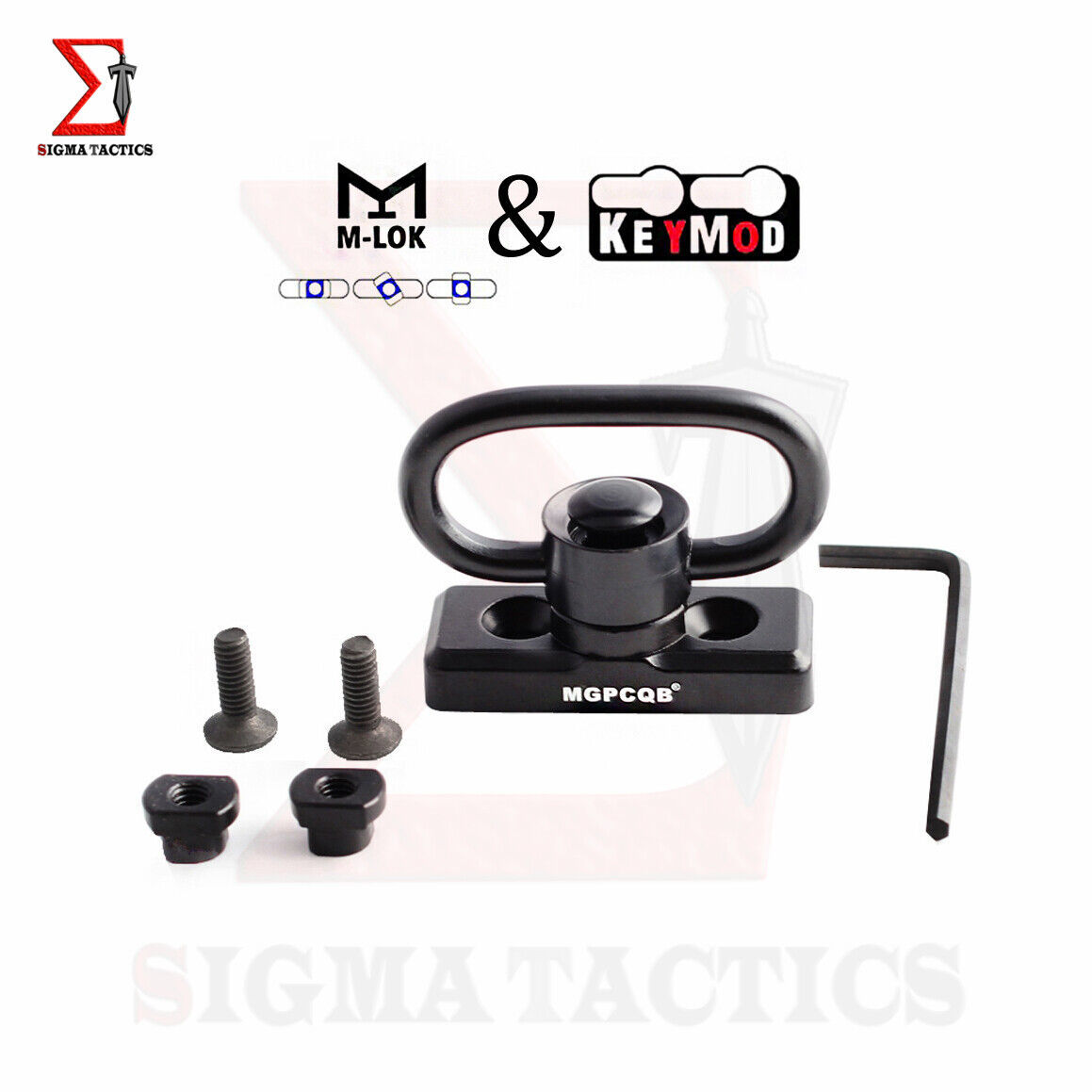 Primary image for Keymod & M-Lok Quick Release Sling Mount Push Button QD Sling Swivel Adapter