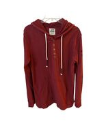 Maui Hook Hoodie Mens L Red Henley Hooded Pullover Surf Fishing Graphic ... - $21.60