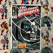 1988 West Coast Avengers #35 Newsstand Doctor Doom Hawkeye Moon Knight - £6.39 GBP