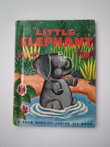 A Rand McNally Junior Elf Book Little Elephant Kids Hardcover 1959 First Edition - £15.17 GBP