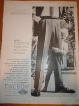 Vintage Dacron Men&#39;s Slacks Print Magazine Advertisement 1959 - $3.99