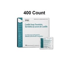 Lot of 400 - PDI Castile Soap Towelette 7.7&quot; x 5&quot; Individually Packet - $33.31