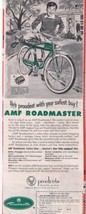 Vintage Print Ad AMF Roadmaster Bicycles 4&quot; x 11.5&quot; - $5.10