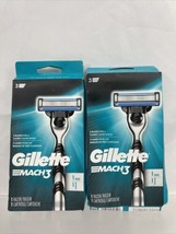 (2) Gillette Mach 3 men’s razor &amp; Cartridge 3 Blade - £7.03 GBP
