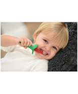 NEW Baby Raz-Berry Toothbrush Silicone Teething Soothe Sore Gums Silicon... - £7.37 GBP