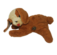 VINTAGE GUND SWEDLIN MUSICAL WIND UP PUPPY DOG STUFFED ANIMAL PLUSH ANTIQUE - $84.55