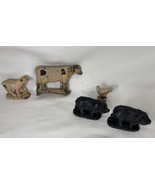 Vintage Auburn Rubber Farm Animals Cow Cows Pigs Chicken Lot of 5 - €17,31 EUR