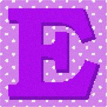 Pepita Needlepoint kit: Polka Dot Letter E Purple, 7&quot; x 7&quot; - £39.96 GBP+