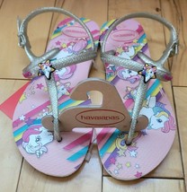 Havaianas Girls Unicorn My Little Pony Freedom Thong Strap Sandals size ... - $24.18