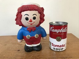 Vtg 1978 Hand Painted Ceramic Cute Raggedy Andy Toy Small Figurine 7.25&quot; Tall - £29.56 GBP