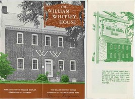 The William Whitley House Brochures Wilderness Road Kentucky 1960&#39;s  - £14.21 GBP