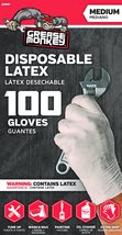 Grease Monkey Disposable Latex Gloves, Pack of 100, Medium - $27.89